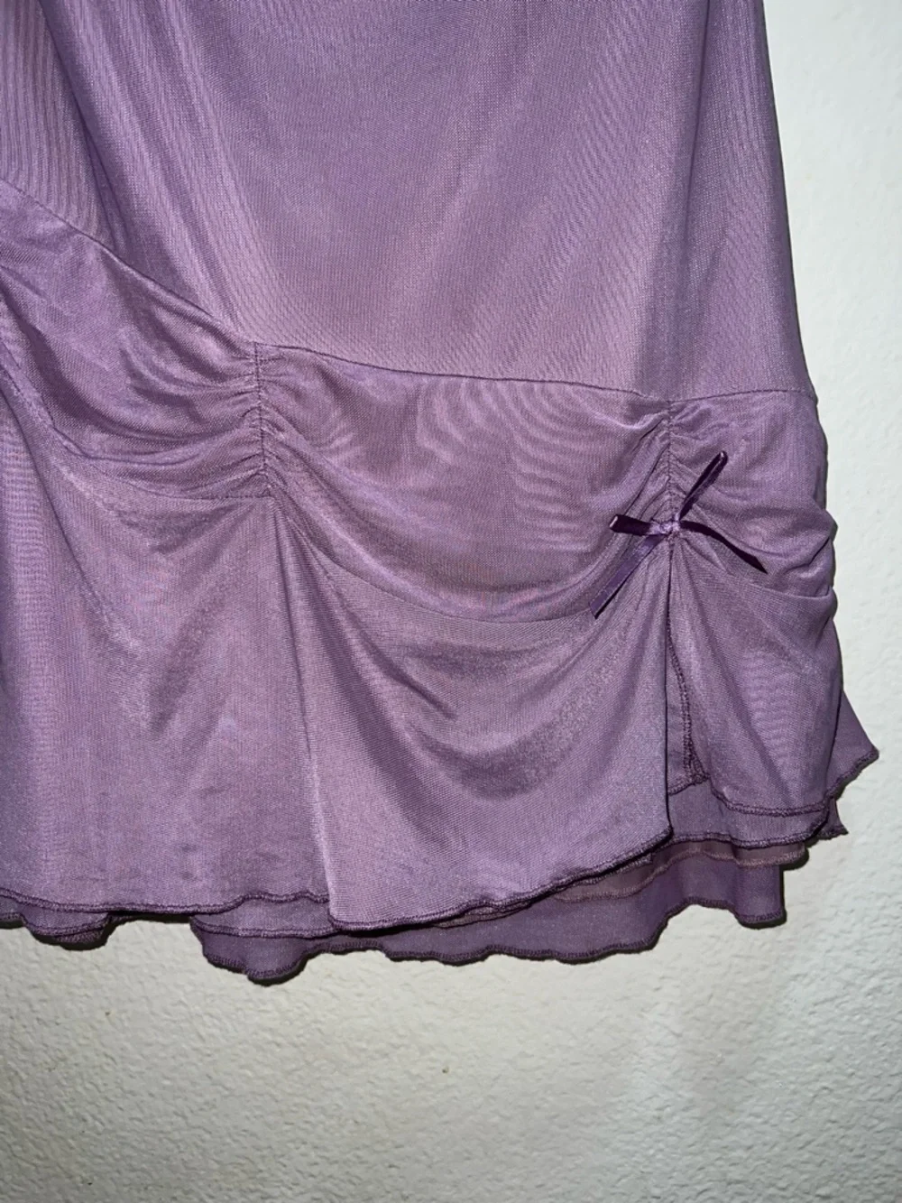 Edikted Strapless Lilac Tube Festival Mini Dress with Side Tie - Picture 4 of 9